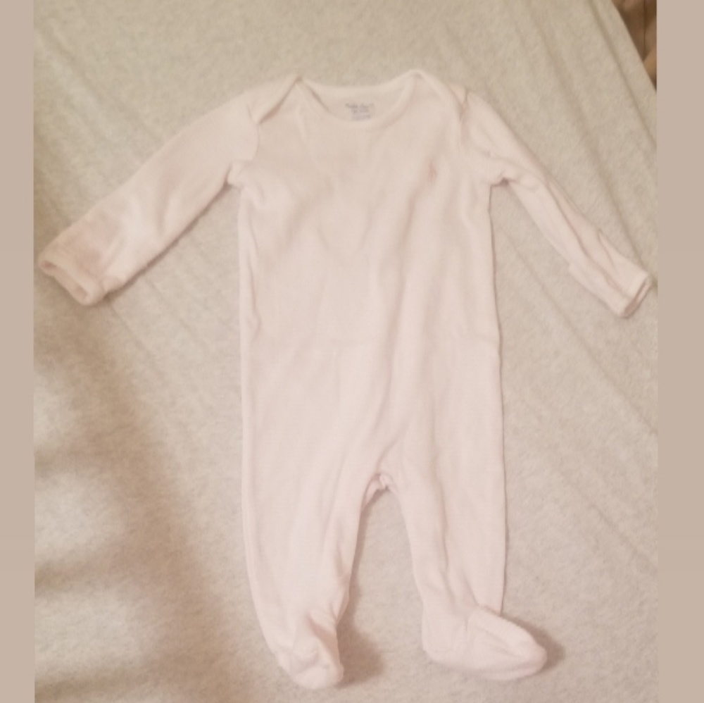 Baby girl Ralph Lauren sleeper.